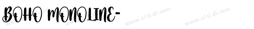 BOHO MONOLINE字体转换